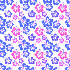 Fototapeta na wymiar Purple Aloha Hawaiian Shirt Seamless Background Pattern 