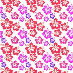 Obraz premium Purple Aloha Hawaiian Shirt Seamless Background Pattern 