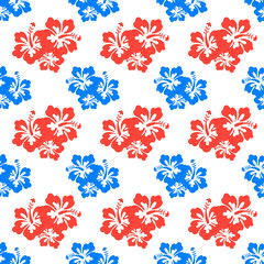 Purple Aloha Hawaiian Shirt Seamless Background Pattern	