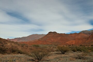 desert landscape of Quebrada de las Conchas in Salta province, Argentina