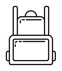 tourist backpack dusk style icon illustration on transparent background