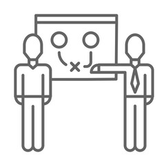 Team, planning icon illustration on transparent background