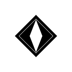 gem icon vector inside a rhombus, vector icon.