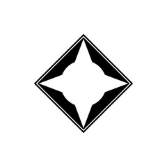 star icon inside the hexagon with black color. vector hexagons.
