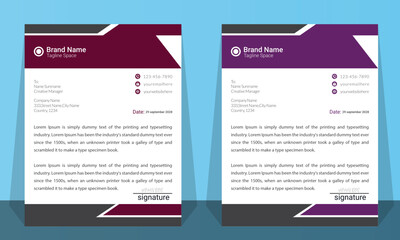 Creative & Modern Letterhead Design Template For business And Advertising.