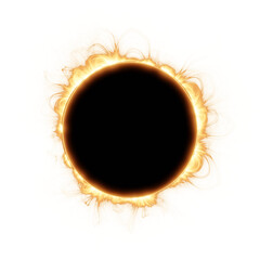 Moon covers the sun in a solar eclipse - obrazy, fototapety, plakaty