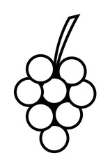 Grape, fruit icon illustration on transparent background