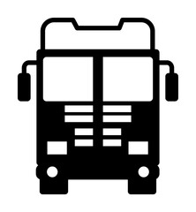 front view truck, auto icon illustration on transparent background