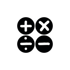 Obraz premium Math symbol logo vector illustration. Operation mathematics logo design