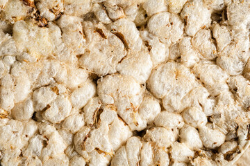 Food background, crunchy rice cake, healthy food concept, tasty crisp, snack with health benefits.