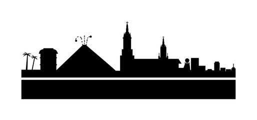 Obraz premium Quito detailed skyline icon illustration on transparent background