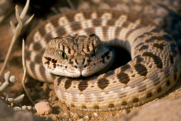 Naklejka premium Diamond Rattlesnake 4 - Generative AI