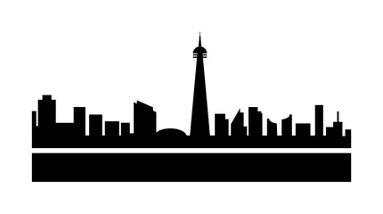 Toronto detailed skyline icon illustration on transparent background