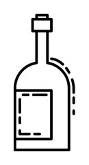 bottle of alcohol dusk style icon illustration on transparent background