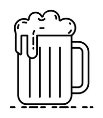 mug of beer dusk style icon illustration on transparent background