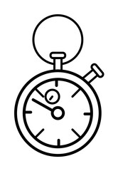 stopwatch outline icon illustration on transparent background