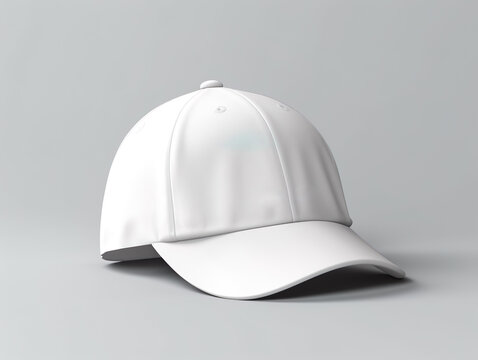 Baseball Cap, weiß, mockup, generative AI