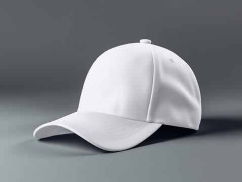 Baseball Cap, weiß, mockup, generative AI