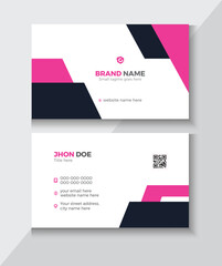 Modern presentation card with company logo. Vector business card template. Visiting card for business and personal use. Vector illustration design.