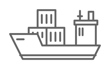 Industry cargo industrial liner on white background icon illustration on transparent background