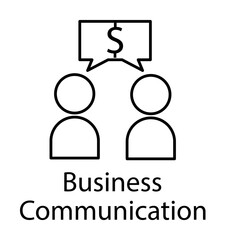 business communication icon illustration on transparent background