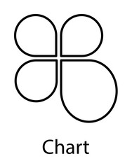 bubble chart icon illustration on transparent background