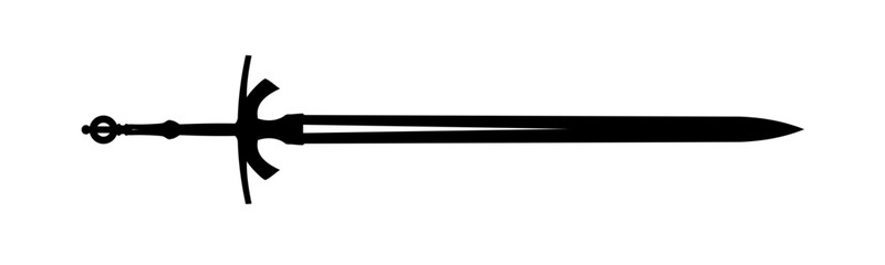 coronation sword, sword silhouette - vector illustration	
