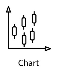 bar chart icon illustration on transparent background