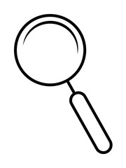 magnifier icon illustration on transparent background