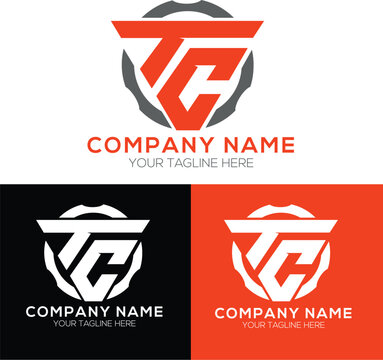 TC Letter TC Initial Logo Design Concept Vector Template