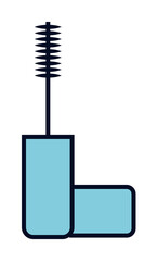 mascara for eyes outline icon illustration on transparent background