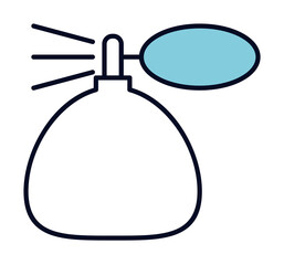 perfume outline icon illustration on transparent background