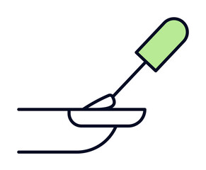 nail polish outline icon illustration on transparent background