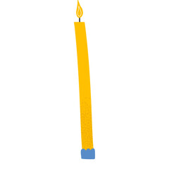 Lighted Candle Illustration