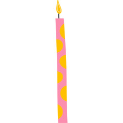 Lighted Candle Illustration