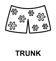men's shorts icon illustration on transparent background