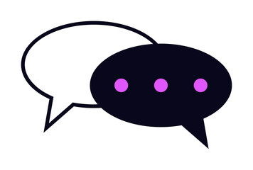communication bubbles icon illustration on transparent background