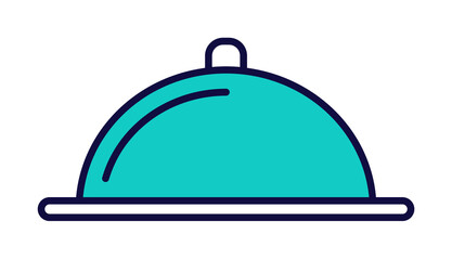 restaurant tray icon illustration on transparent background