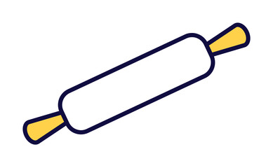 rolling pin icon illustration on transparent background