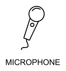 singer microphone icon illustration on transparent background