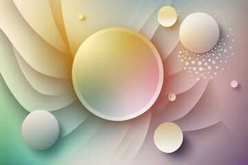 multiple circles placed stylish design on pastel abstract gradient background design  Generative AI 