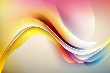 Naklejka premium wave stylish design on pastel abstract gradient background design Generative AI 
