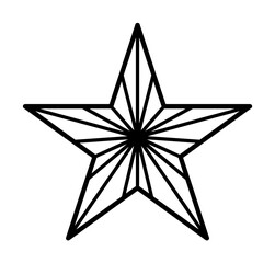 star line icon illustration on transparent background