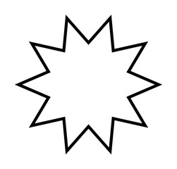 star line icon illustration on transparent background