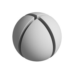 Abstract three-dimensional sphere design element. 3d infographic presentation ball icon.