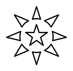 star line icon illustration on transparent background