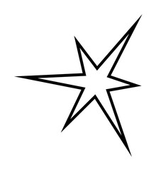 Fototapeta premium bright Star line icon illustration on transparent background