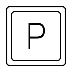 parking sign icon illustration on transparent background