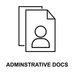 administrative documents icon illustration on transparent background