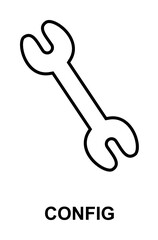 config sign icon illustration on transparent background